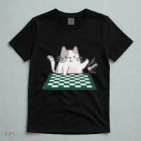 Rude Cat Chess Chess Board Game T-Shirt thumb 5