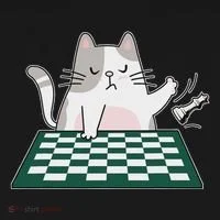 Rude Cat Chess Chess Board Game Tank Top thumb 6