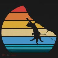 Retro Cat Climbing Meowtain Vintage Kitty Gift Rock Climber T-Shirt thumb 7