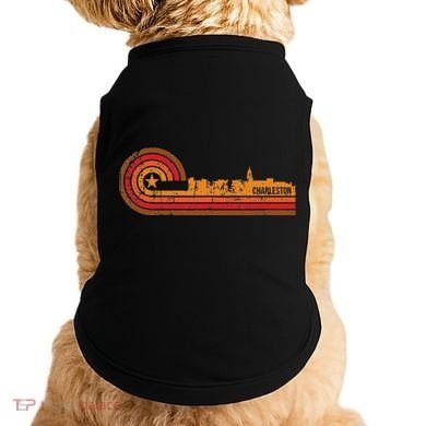 Retro Charleston Charleston Sc Skyline Doggie Tank
