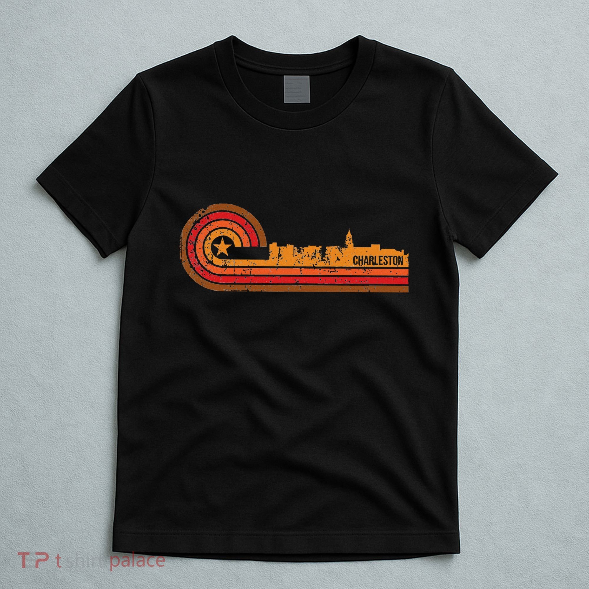 Retro Charleston Charleston Sc Skyline T-Shirt