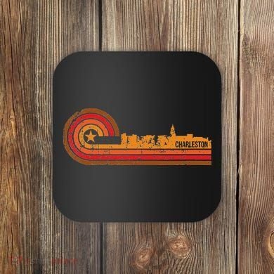 Retro Charleston Charleston Sc Skyline Coaster