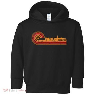Retro Charleston Charleston Sc Skyline Toddler Hoodie