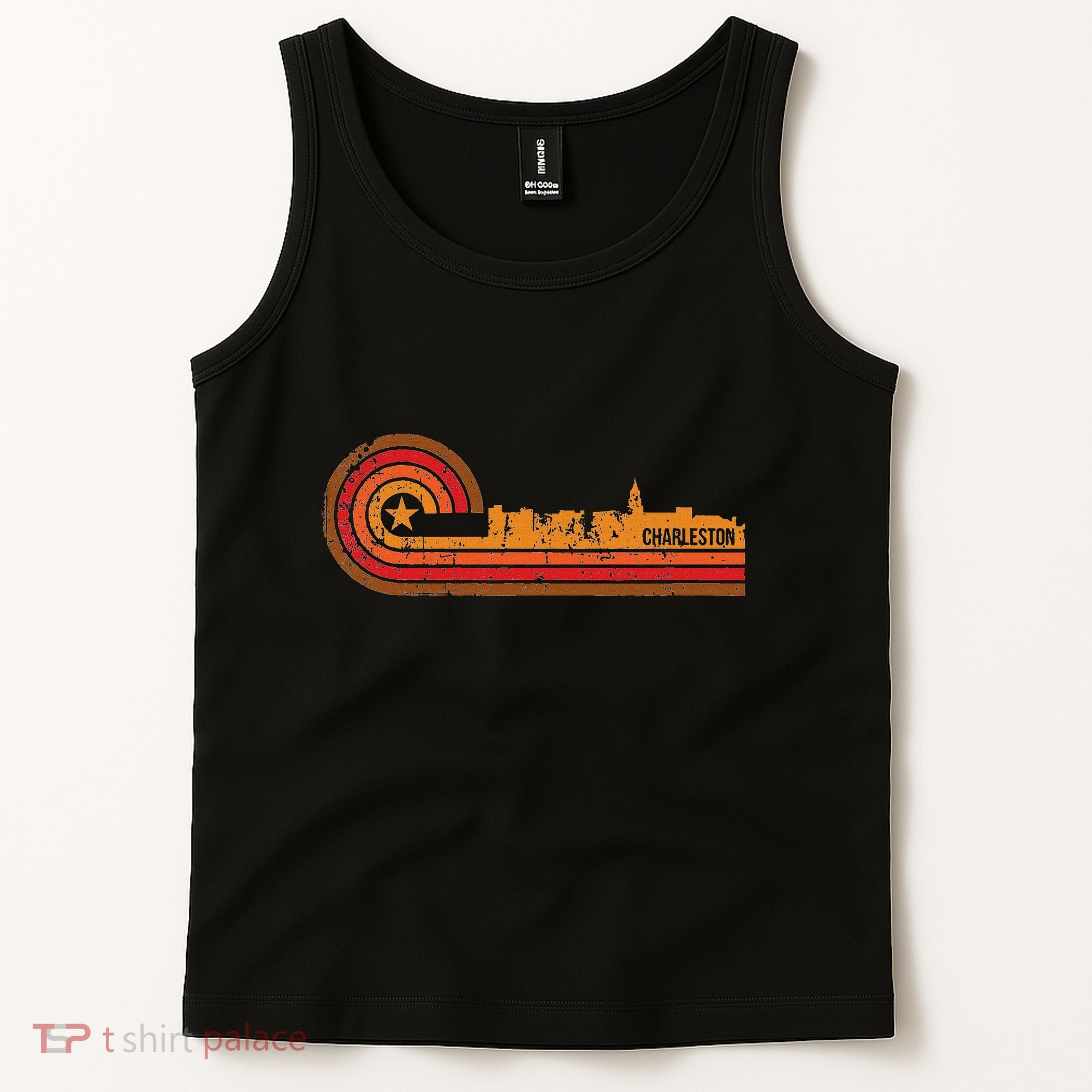 Retro Charleston Charleston Sc Skyline Tank Top
