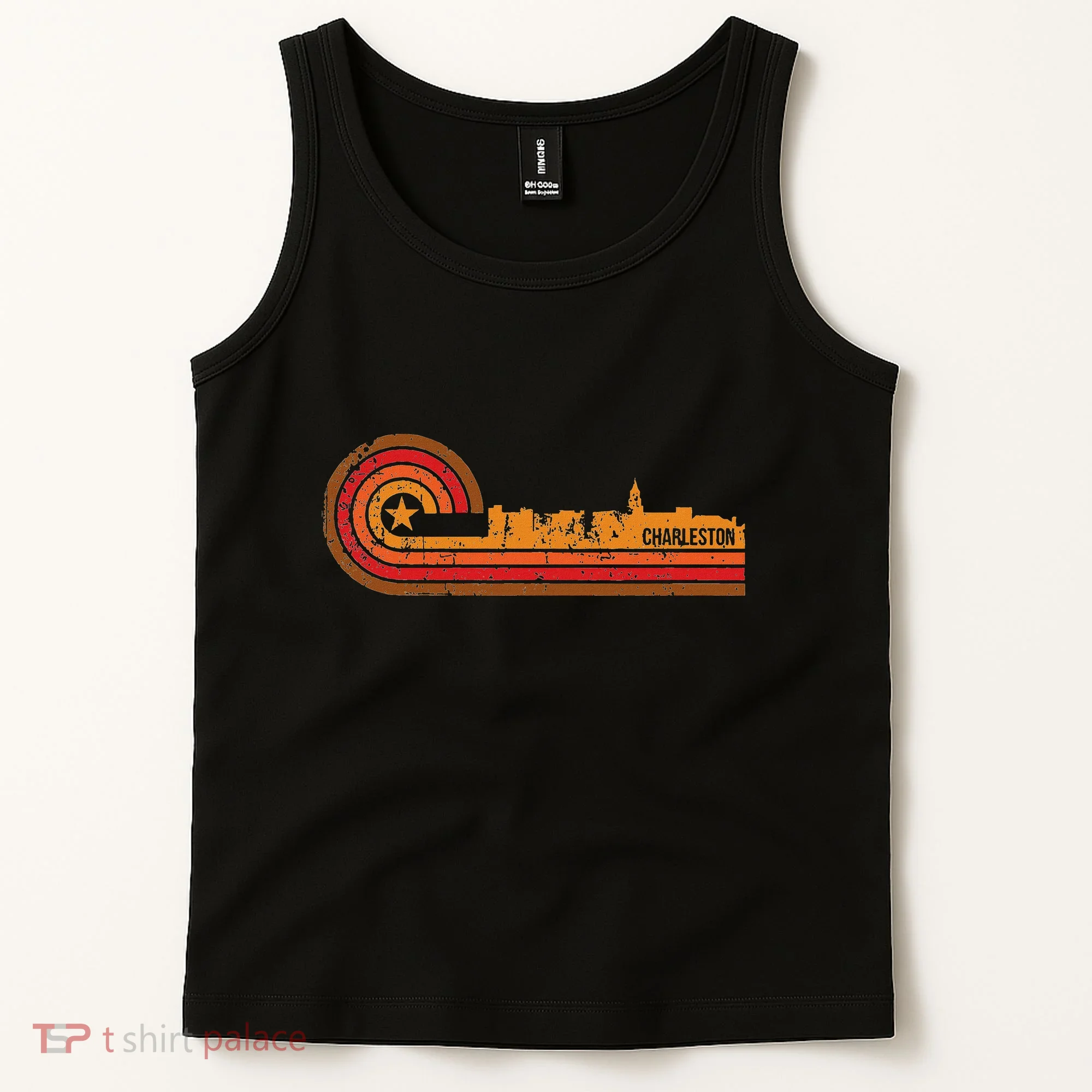 Retro Charleston Charleston Sc Skyline Tank Top