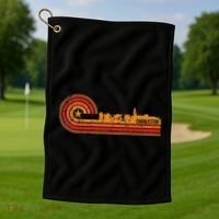 Retro Charleston Charleston Sc Skyline Golf Towel thumb 1