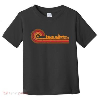 Retro Charleston Charleston Sc Skyline Toddler T-Shirt