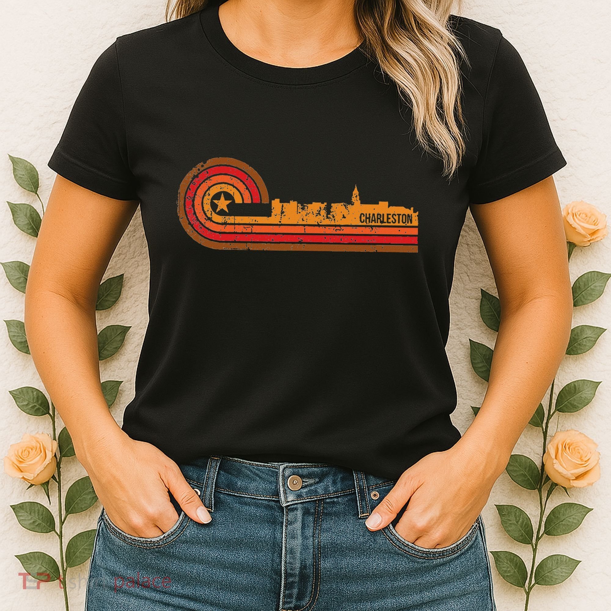 Retro Charleston Charleston Sc Skyline Women's T-Shirt