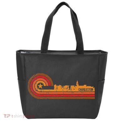 Retro Charleston Charleston Sc Skyline Tote Bag