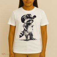 Raccoon Cowboy Cowgirl Trash Panda Western Country T-Shirt thumb 4