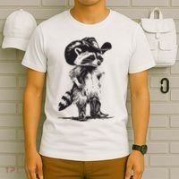 Raccoon Cowboy Cowgirl Trash Panda Western Country T-Shirt thumb 6