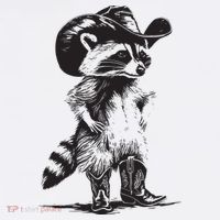 Raccoon Cowboy Cowgirl Trash Panda Western Country T-Shirt thumb 7