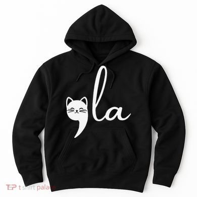 Retro Cat Comma La Kamala Harris For President 2024 Election Hoodie