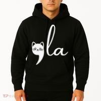 Retro Cat Comma La Kamala Harris For President 2024 Election Hoodie thumb 2