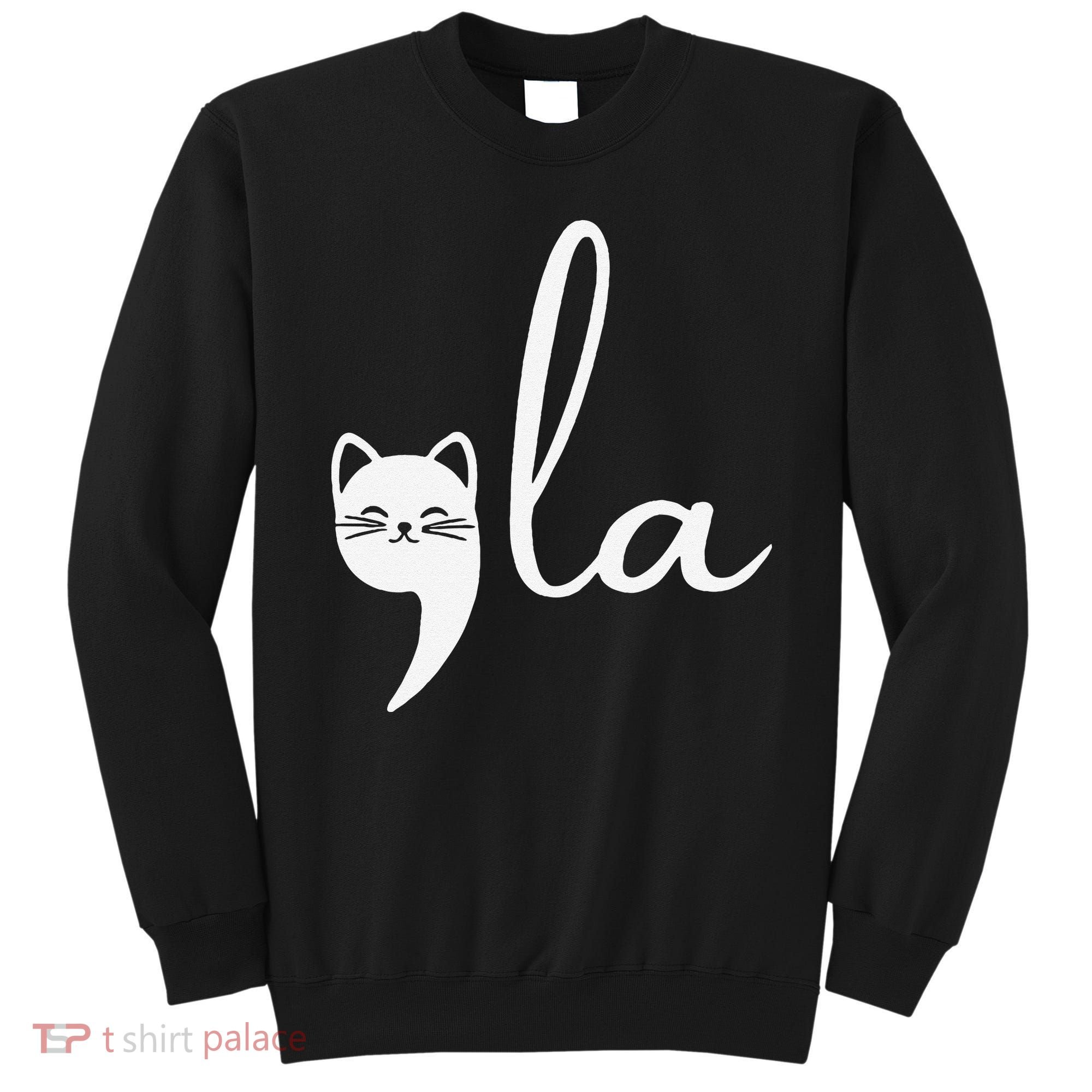 Retro Cat Comma La Kamala Harris For President 2024 Election Sweatshirt