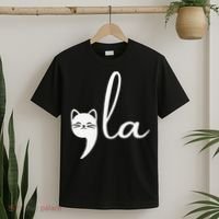 Retro Cat Comma La Kamala Harris For President 2024 Election T-Shirt thumb 2