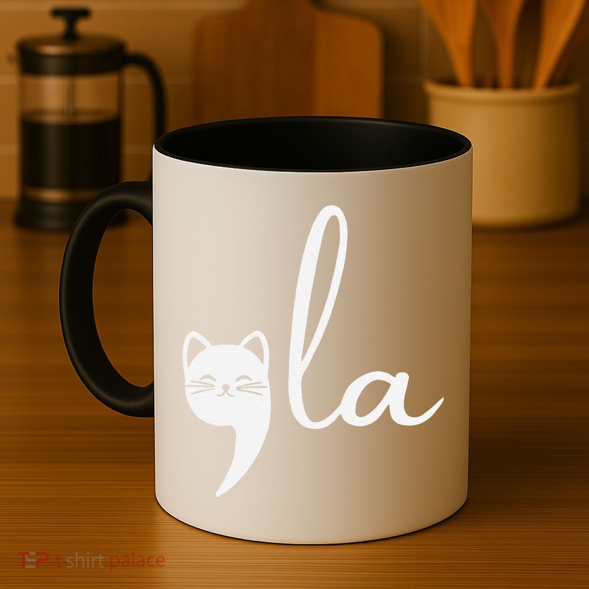 Retro Cat Comma La Kamala Harris For President 2024 Election Coffee Mug