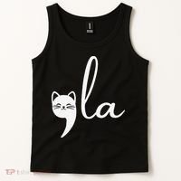 Retro Cat Comma La Kamala Harris For President 2024 Election Tank Top thumb 2