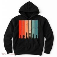 Retro Chess Chessboard Chess Character Chess Pieces Hoodie thumb 0
