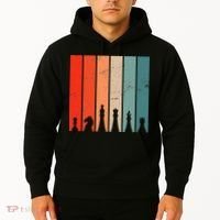 Retro Chess Chessboard Chess Character Chess Pieces Hoodie thumb 2