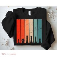 Retro Chess Chessboard Chess Character Chess Pieces Sweatshirt thumb 2