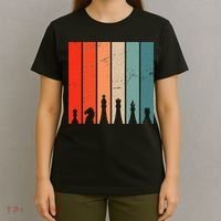 Retro Chess Chessboard Chess Character Chess Pieces T-Shirt thumb 4