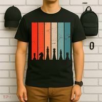 Retro Chess Chessboard Chess Character Chess Pieces T-Shirt thumb 6