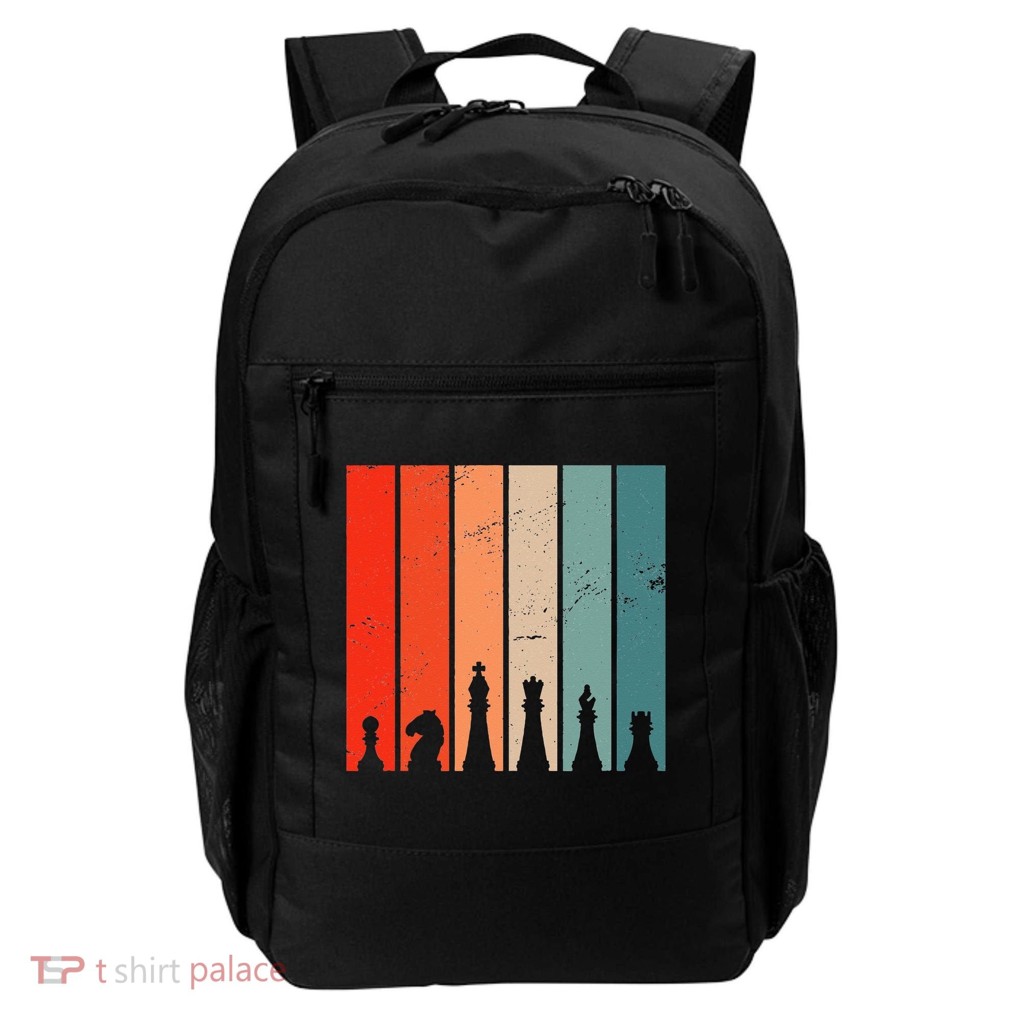 Retro Chess Chessboard Chess Character Chess Pieces Backpack