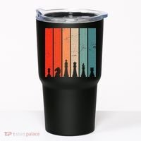 Retro Chess Chessboard Chess Character Chess Pieces Tumbler thumb 0