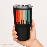 Retro Chess Chessboard Chess Character Chess Pieces Tumbler thumb 2