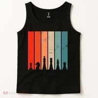 Retro Chess Chessboard Chess Character Chess Pieces Tank Top thumb 2
