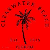Retro Cool Clearwater Beach Original Florida Beaches Santa Hat thumb 1