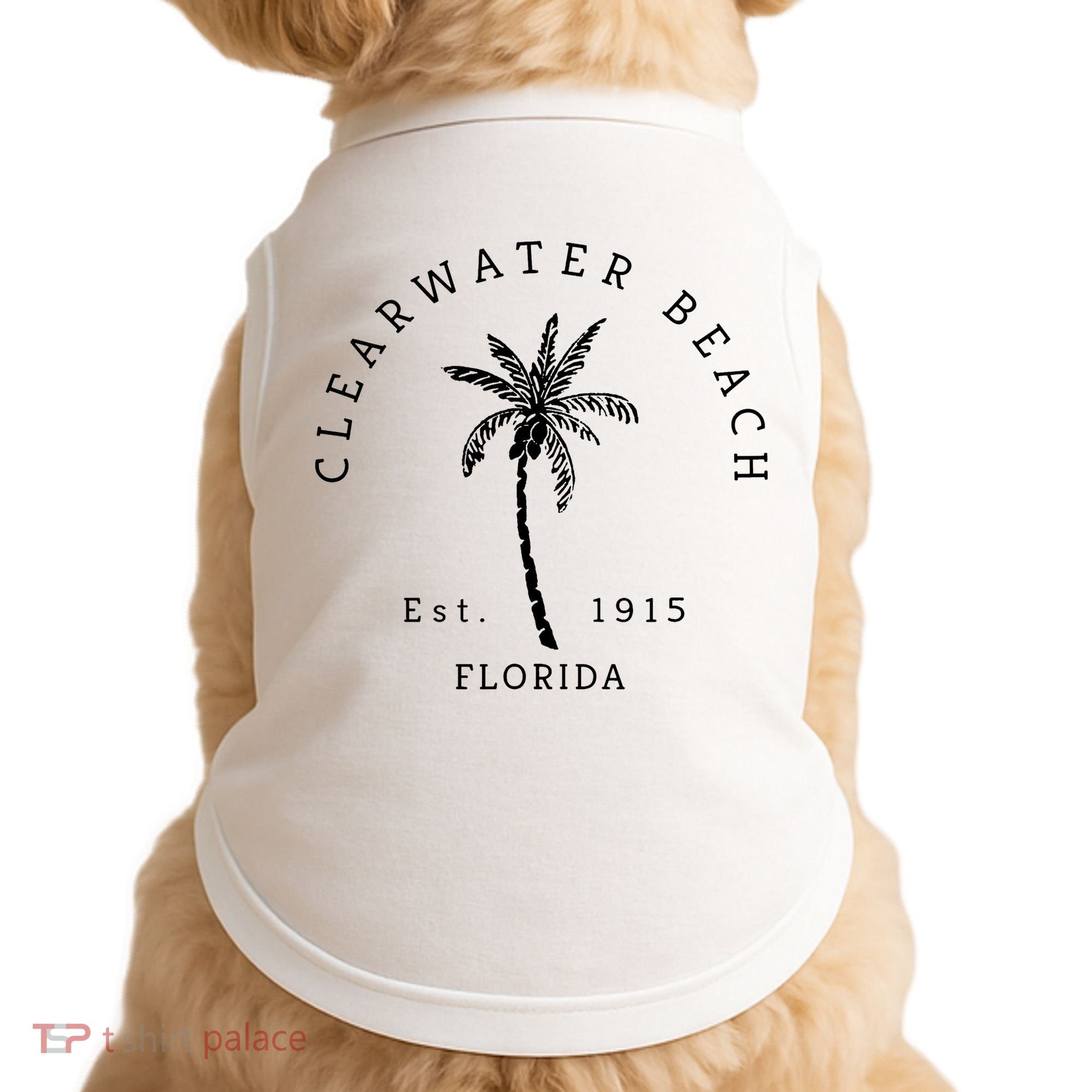 Retro Cool Clearwater Beach Original Florida Beaches Doggie Tank