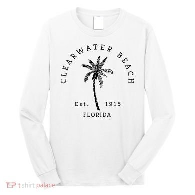 Retro Cool Clearwater Beach Original Florida Beaches Long Sleeve Shirt