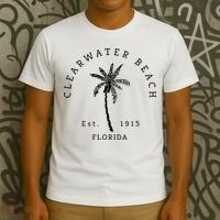 Retro Cool Clearwater Beach Original Florida Beaches T-Shirt thumb 3