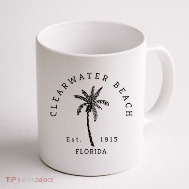 Retro Cool Clearwater Beach Original Florida Beaches Coffee Mug back