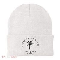Retro Cool Clearwater Beach Original Florida Beaches Beanie thumb 0