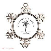 Retro Cool Clearwater Beach Original Florida Beaches Ornament thumb 0