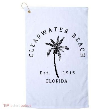 Retro Cool Clearwater Beach Original Florida Beaches Golf Towel