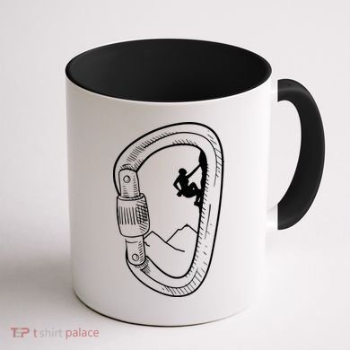 Rock Climbing Carabiner Mountain Tee Climber Gift Coffee Mug back
