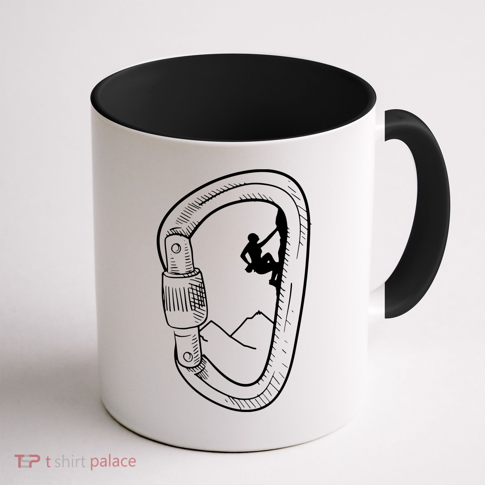 Rock Climbing Carabiner Mountain Tee Climber Gift Coffee Mug