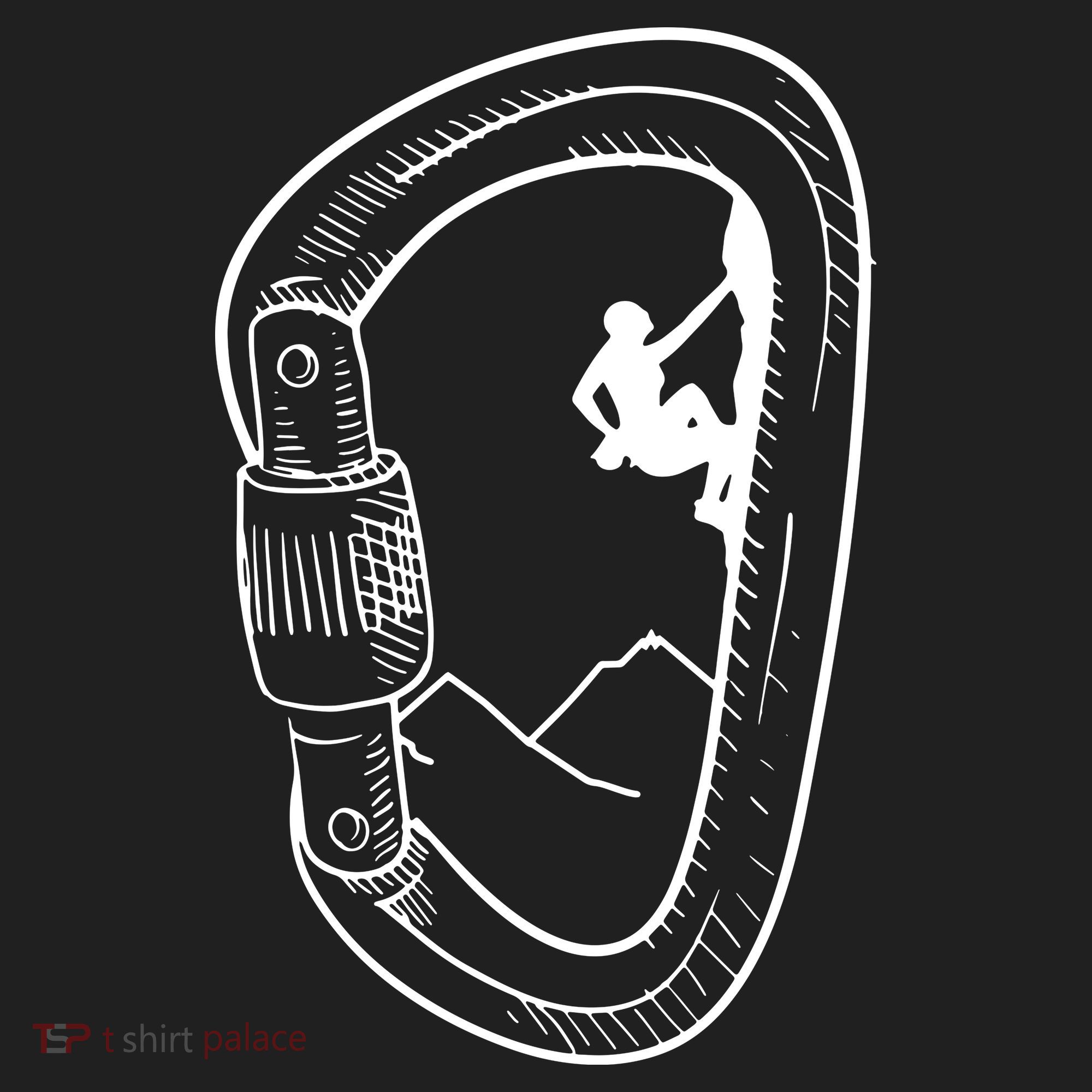 Rock Climbing Carabiner Mountain Tee Climber Gift Tumbler