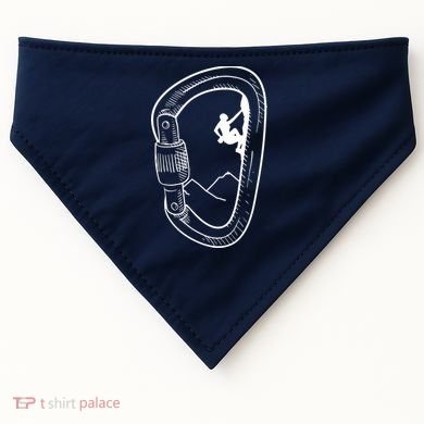 Rock Climbing Carabiner Mountain Tee Climber Gift USA-Made Doggie Bandana