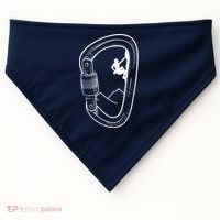Rock Climbing Carabiner Mountain Tee Climber Gift USA-Made Doggie Bandana thumb 0