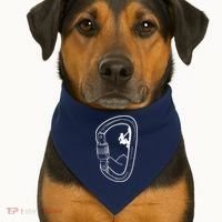 Rock Climbing Carabiner Mountain Tee Climber Gift USA-Made Doggie Bandana thumb 1