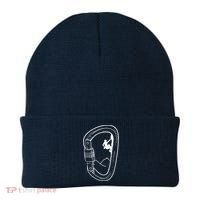 Rock Climbing Carabiner Mountain Tee Climber Gift Beanie thumb 0
