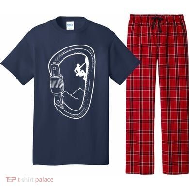Rock Climbing Carabiner Mountain Tee Climber Gift Pajama Set