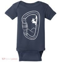 Rock Climbing Carabiner Mountain Tee Climber Gift Baby Bodysuit thumb 0