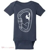 Rock Climbing Carabiner Mountain Tee Climber Gift Baby Bodysuit thumb 0