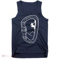 Rock Climbing Carabiner Mountain Tee Climber Gift Tank Top thumb 0